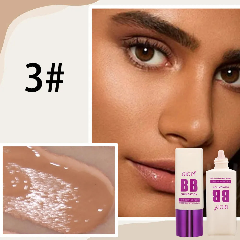 BB cream liquid foundation concealer in a feeding bottle, available in 10 shade options
