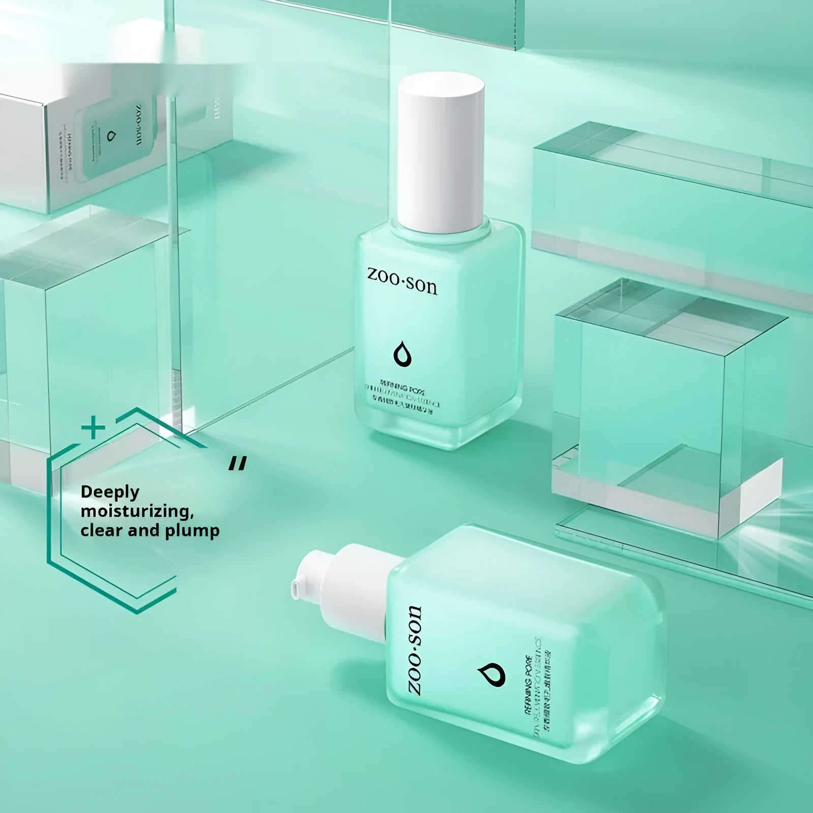 Moisturising and firming delicate pore facial essence 60ml serum bottle for universal skin type