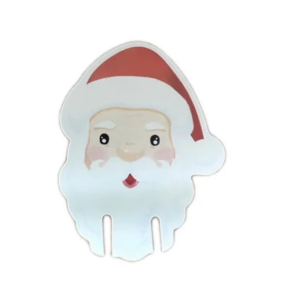 Set of 10 red Santa hat covers for wine glasses, non-woven fabric, 6x3.6 cm