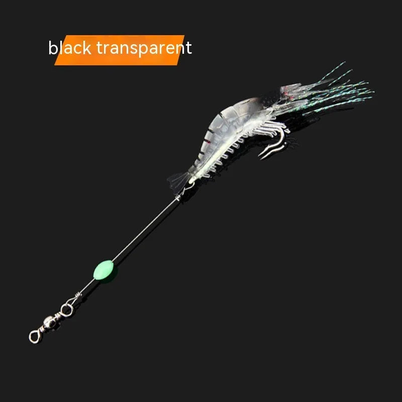 Luer soft fishing lure with 4 cm hook in six colour variations including luminous and transparent options