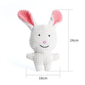 Animal shape plush dog chew toy with squeaker sound in multiple colour options