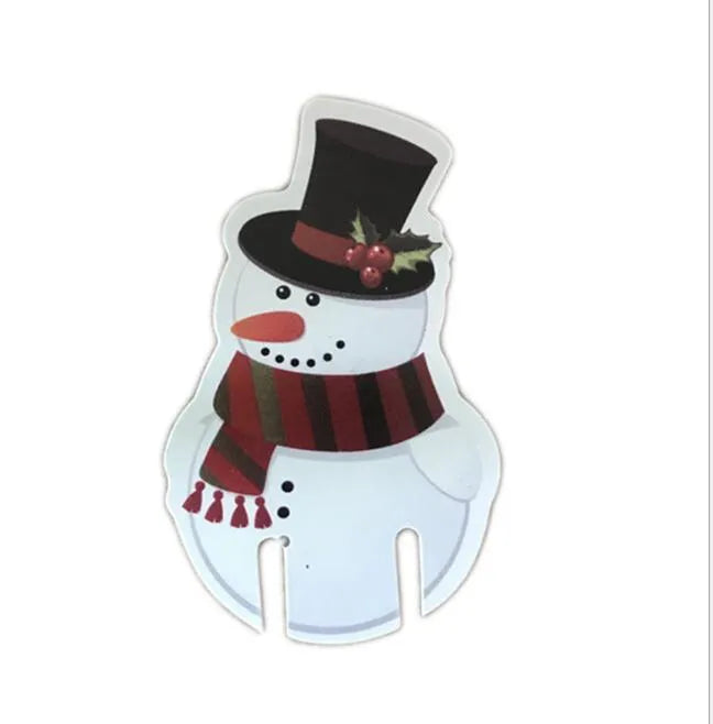 Set of 10 red Santa hat covers for wine glasses, non-woven fabric, 6x3.6 cm