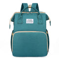 Portable lightweight nylon folding baby changing bag with USB port and shoulder strap in selected colour.