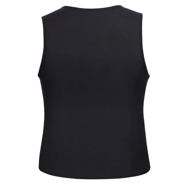 Black fitness sports sweat zipper vest with full front zipper, suitable for gym training in sizes S to 4XL