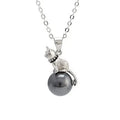 Sterling silver cat pendant necklace on a chain, showcasing the feline design in an elegant style.