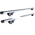 Alloy roof rack crossbars for GM SUV, adjustable 120-135cm length, 75kg load capacity