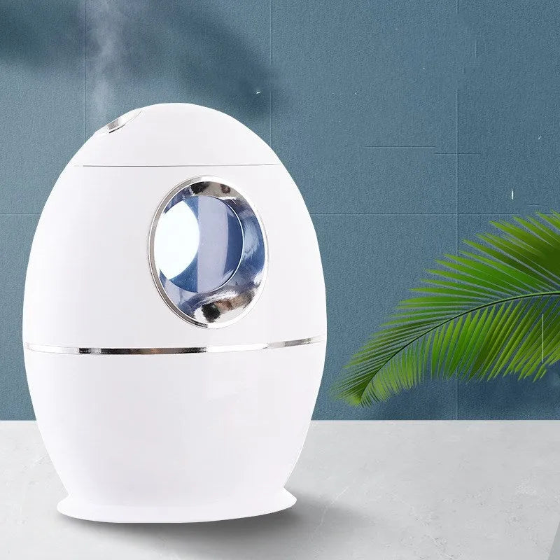 White columnar household air disinfection humidifier with anion function and a large water tank.