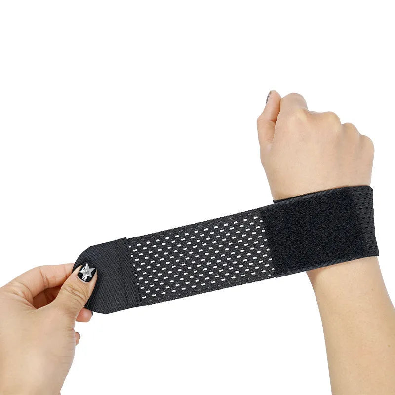 High elastic breathability athletic wristguard in black, gray, and pink colour options