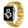 Stainless steel watch strap with bamboo bow buckle for Apple Watch 42mm size