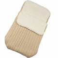 Envelope-style baby stroller sleeping bag in a choice of colours with cotton wool filling.