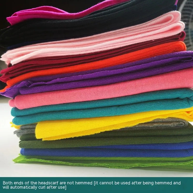 Seamless polyester headscarf for outdoor sports in various colours with free-size design