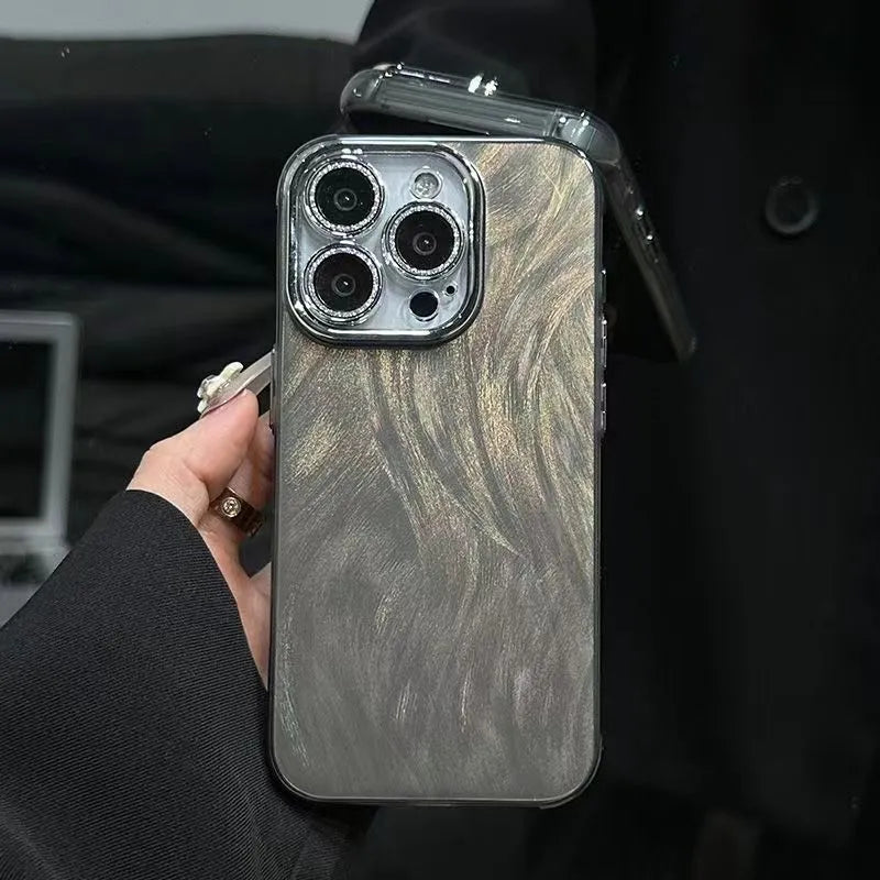 Glitter phone case for Apple iPhone 11-15, shockproof, black, shows all-inclusive fit with lens protector and bracelet