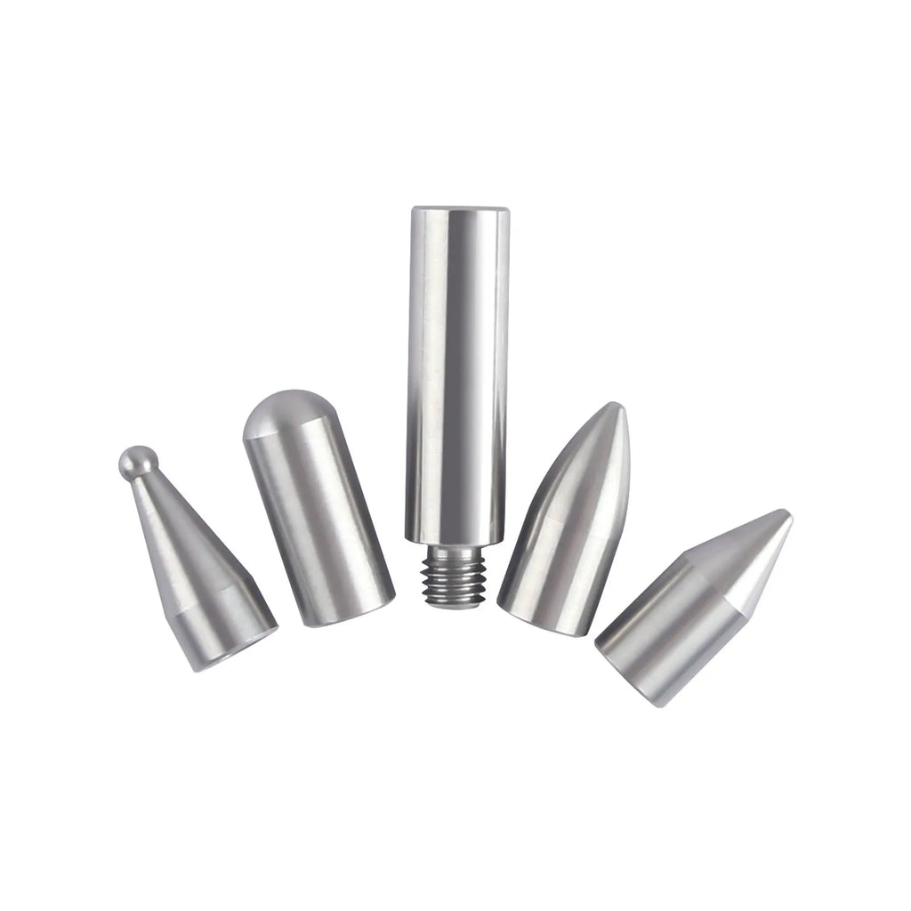 Three-piece alloy steel car dent repair tool set with crowbar and hooks on a workbench.