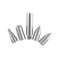 Three-piece alloy steel car dent repair tool set with crowbar and hooks on a workbench.