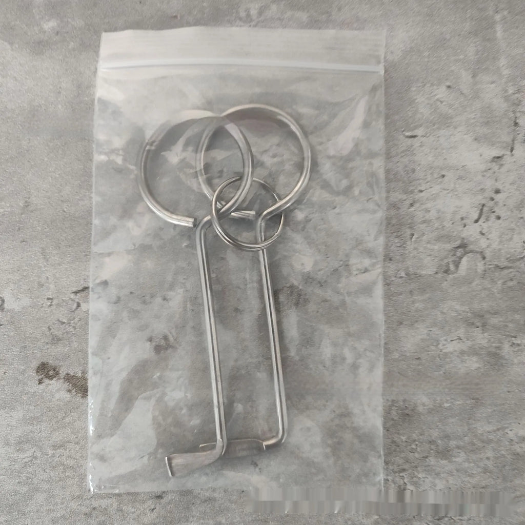 Two alloy wrench tools from portable mechanical set for household and vehicle repairs
