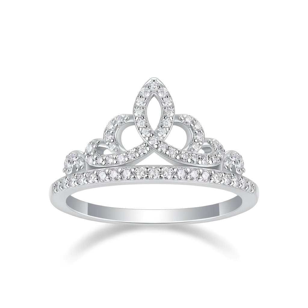 Moissanite wedding ring set in gold S925 silver platinum-plated with GRA certificate