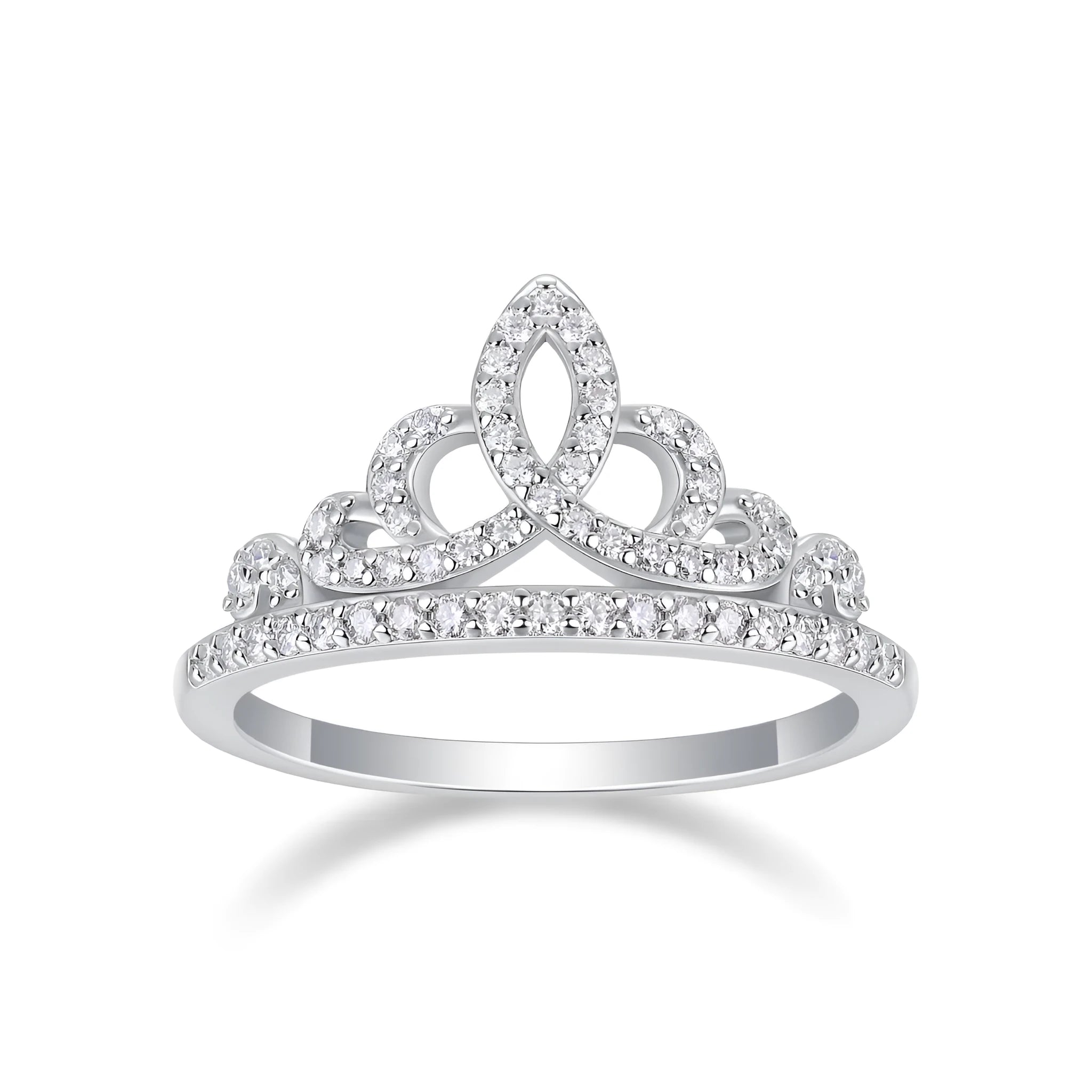 Moissanite wedding ring set in gold S925 silver platinum-plated with GRA certificate