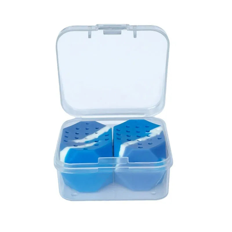 Two camouflage silicone facial fitness balls for masseter exercise and jaw tightening