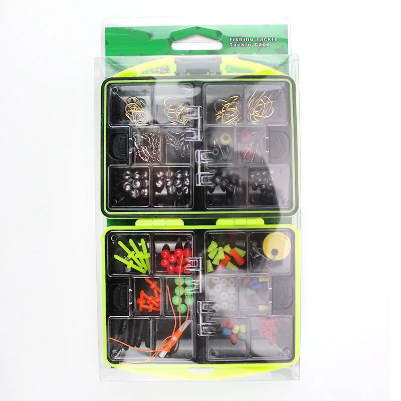 Rock fishing accessories combination suit with 184 pieces of terminal tackle in upgraded box