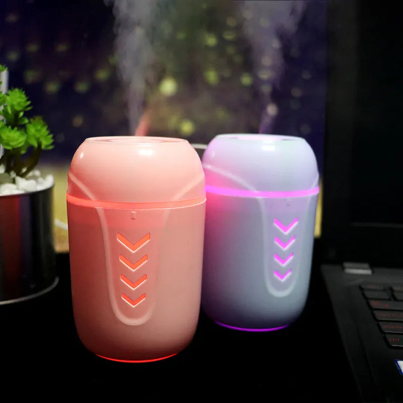 X3 portable car humidifier in columnar shape with 200ml tank, shown in blue colour