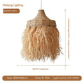 50cm diameter retro restaurant chandelier with woven willow and wild vetch construction