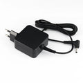 Black 45W laptop adapter with DC connector and EU/US plug compatibility