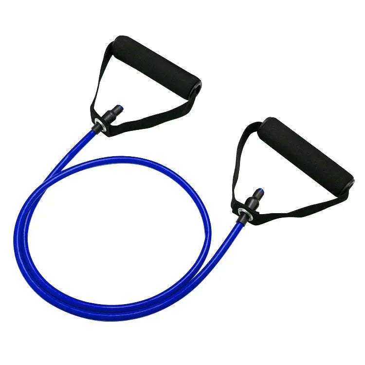 Adjustable chest expander exercise equipment with TPE tension rope in five colour-coded resistance levels