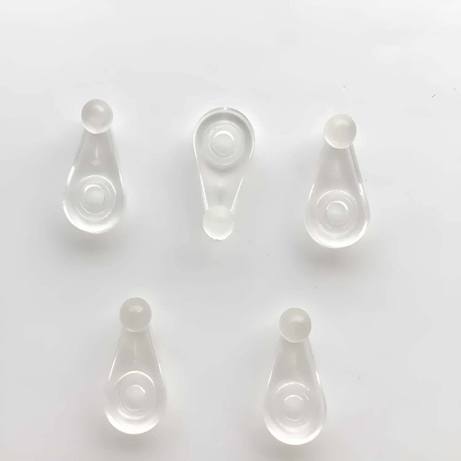 Plastic mirror clip for glass cabinet and wardrobe mirror fixing, transparent or brown, pack of 50