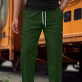 Men's casual polyester trousers for spring and autumn in various colours including light gray and black
