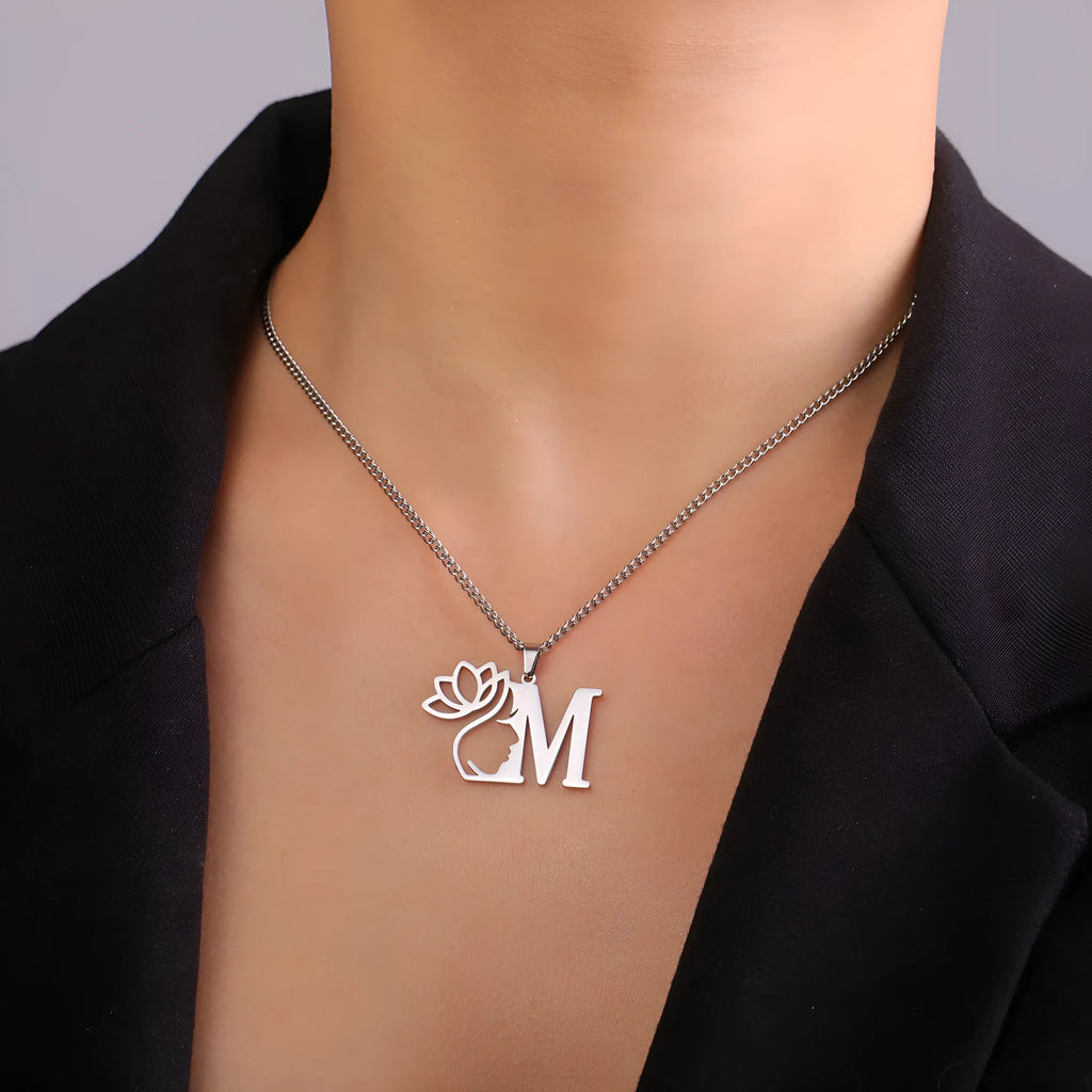 Stainless steel cross chain necklace with electroplated gold or silver finish and included pendant