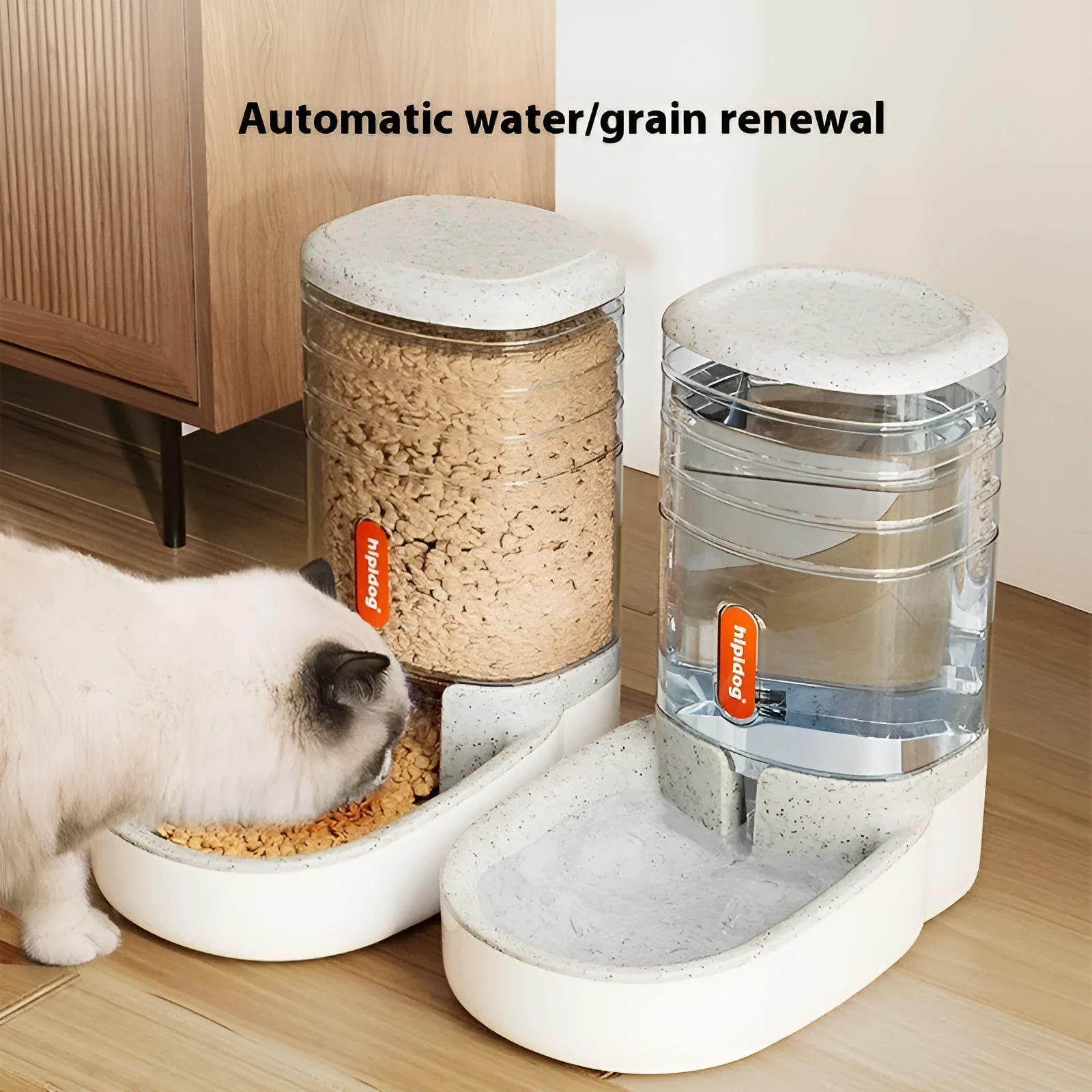 Blue automatic pet water fountain with 3.8-litre large capacity for cats and dogs.