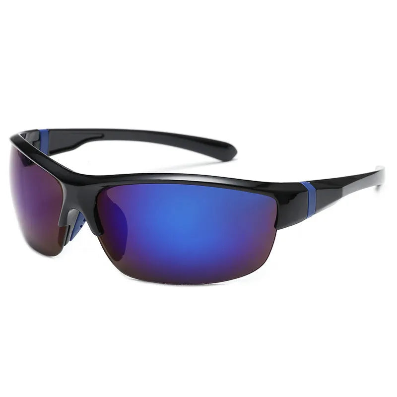 Men's semi-frameless sports sunglasses in PC frame for cycling and outdoor athletics.