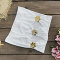 Women's solid colour one-piece swimsuit with hollow-out tube top and detachable matching skirt