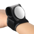 Black nylon bicycle wrist rear-view mirror with adjustable strap for cycling safety