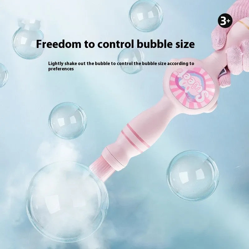 Onshine Smoke Bubble Machine Toy for kids blue plastic interactive sensory toy with accessories