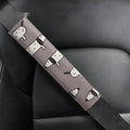 Cartoon dachshund print PU leather car seat belt shoulder protector pad