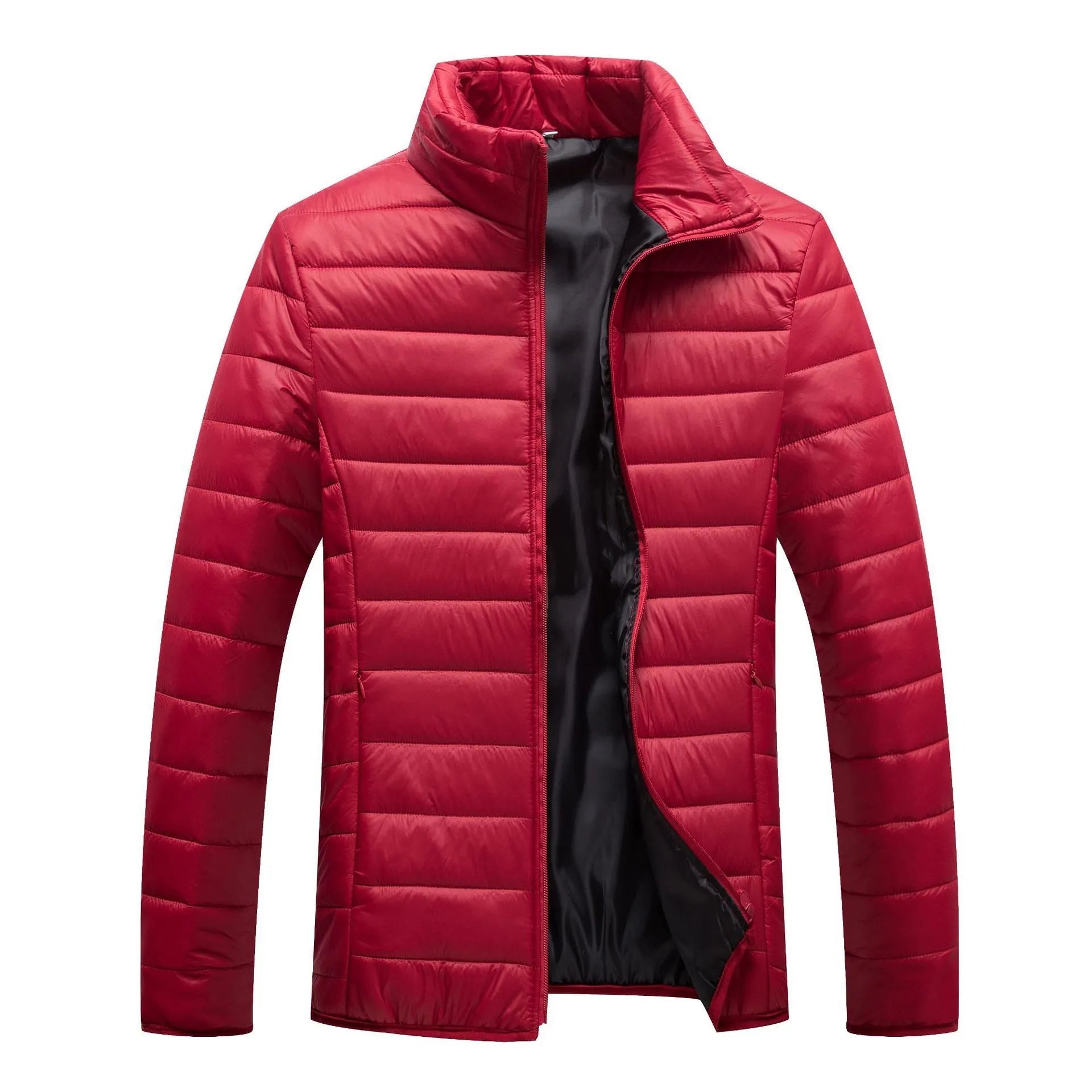 Men's cotton padded hooded cardigan jacket in thickened style with cotton filler, available in multiple colours
