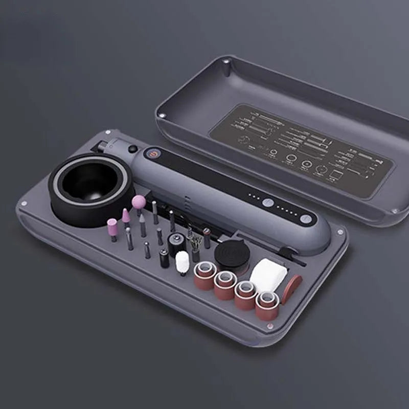 Mini electric polishing and cutting machine set with lithium battery