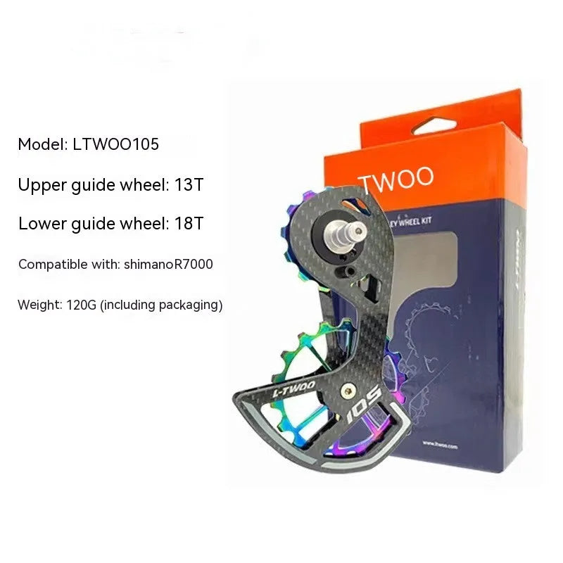 LTWOO 105 rear derailleur jockey wheels with 13T upper pulley and 18T lower pulley for Shimano R7000