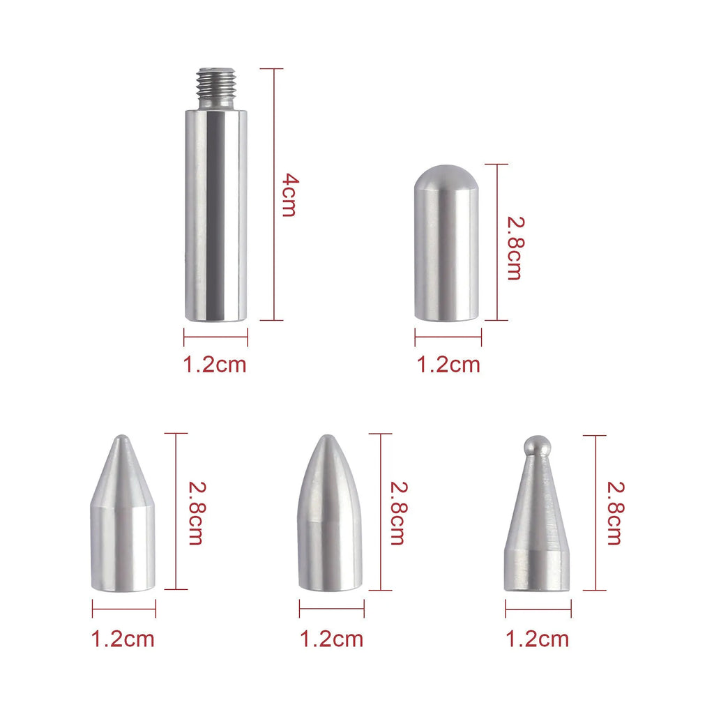 Three-piece alloy steel car dent repair tool set with crowbar and hooks on a workbench.