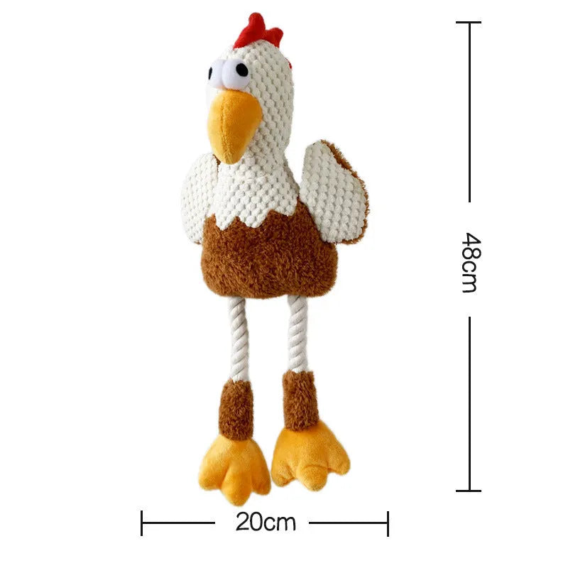 White plastic bone-shaped chew toy for dogs and cats on a plain background.