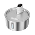 Stainless steel pet water fountain with digital heating base control panel