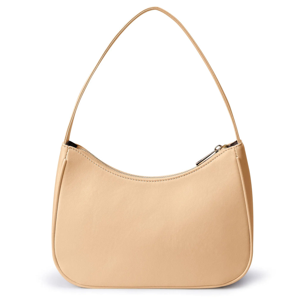 Retro-style waterproof shoulder bag in PU material with adjustable strap