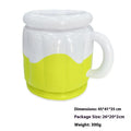 Yellow inflatable ice bucket with beer steins design for outdoor parties and camping