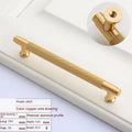 European style brushed brass aluminium wardrobe handle with multiple hole spacing options
