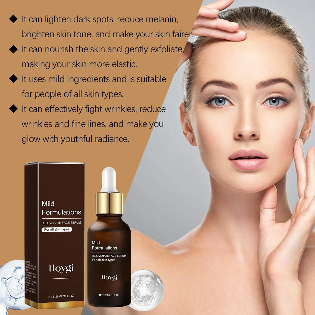 30ml square bottle of facial skin care essence with hyaluronic acid and collagen