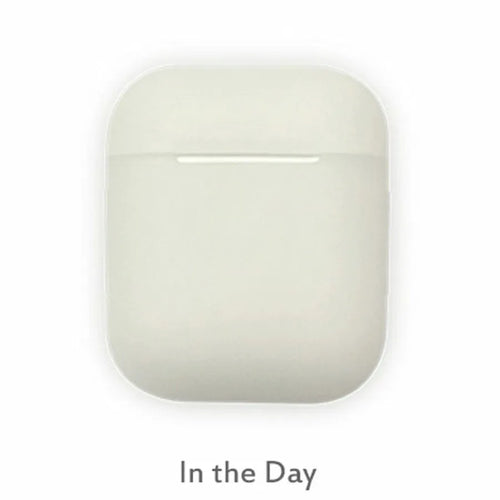 Luminous solid colour silicone flip-top protective case for Apple AirPods earphones.
