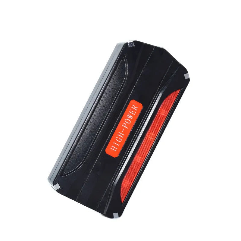 Black and red vehicle emergency starting power supply 12V on-board with 7800mAh battery capacity