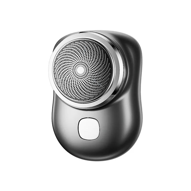 Mini portable rechargeable USB electric shaver with aluminium metal body and rotary 1-blade head