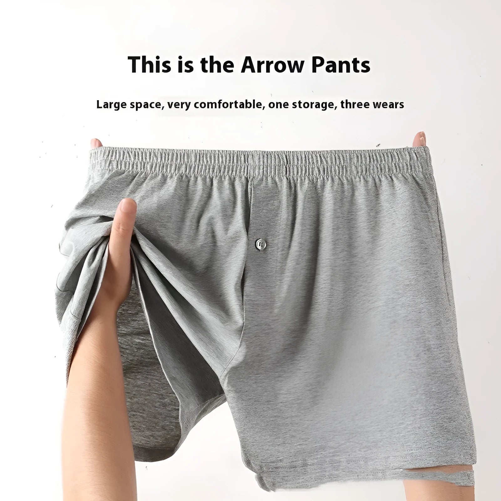 Men's pure cotton high-waist boxer shorts in loose fit available in multiple colours